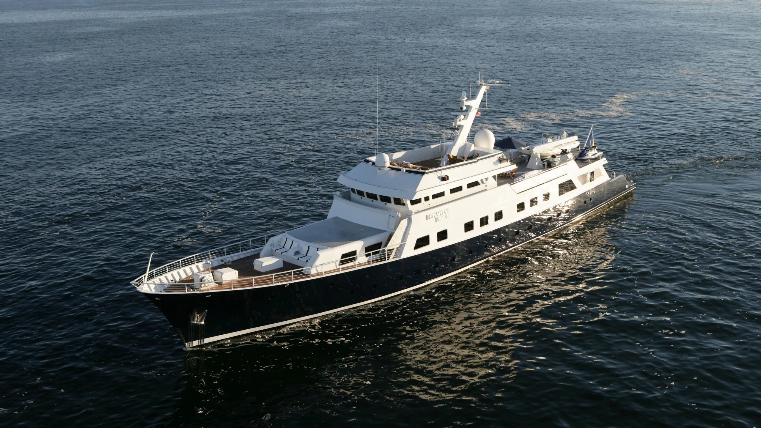 a large ship in the water aboard AGA 6 Yacht for Sale