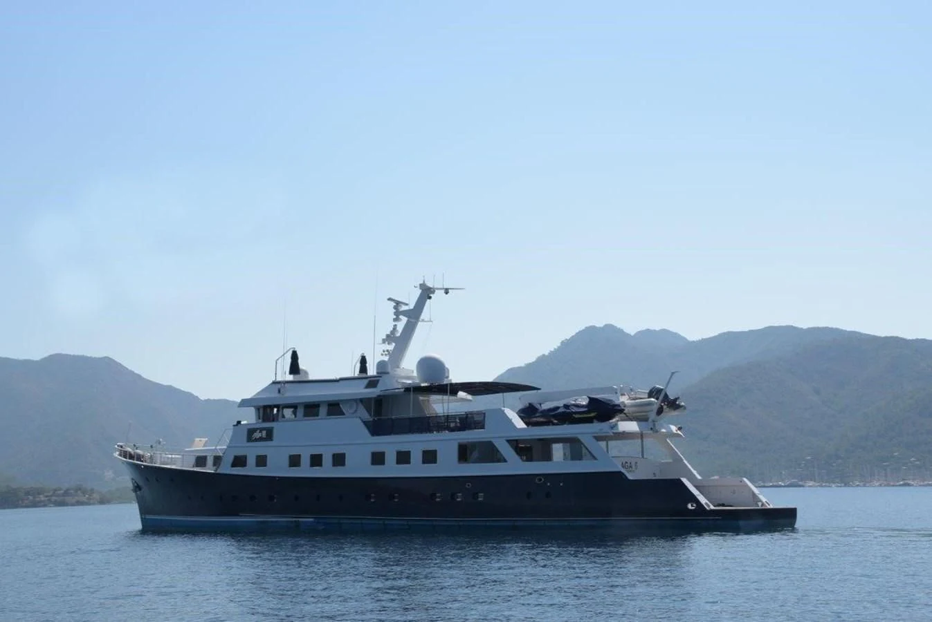 a large boat in the water aboard AGA 6 Yacht for Sale