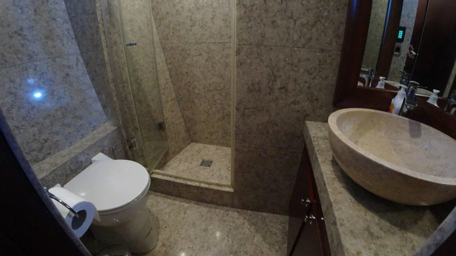a bathroom with a sink and a toilet aboard AGA 6 Yacht for Sale