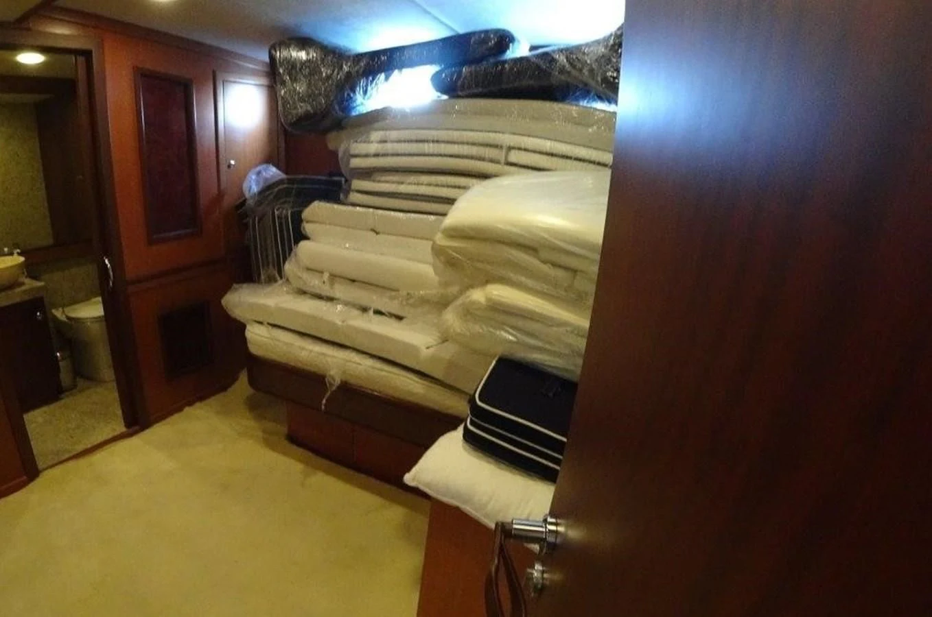 a bed in a room aboard AGA 6 Yacht for Sale