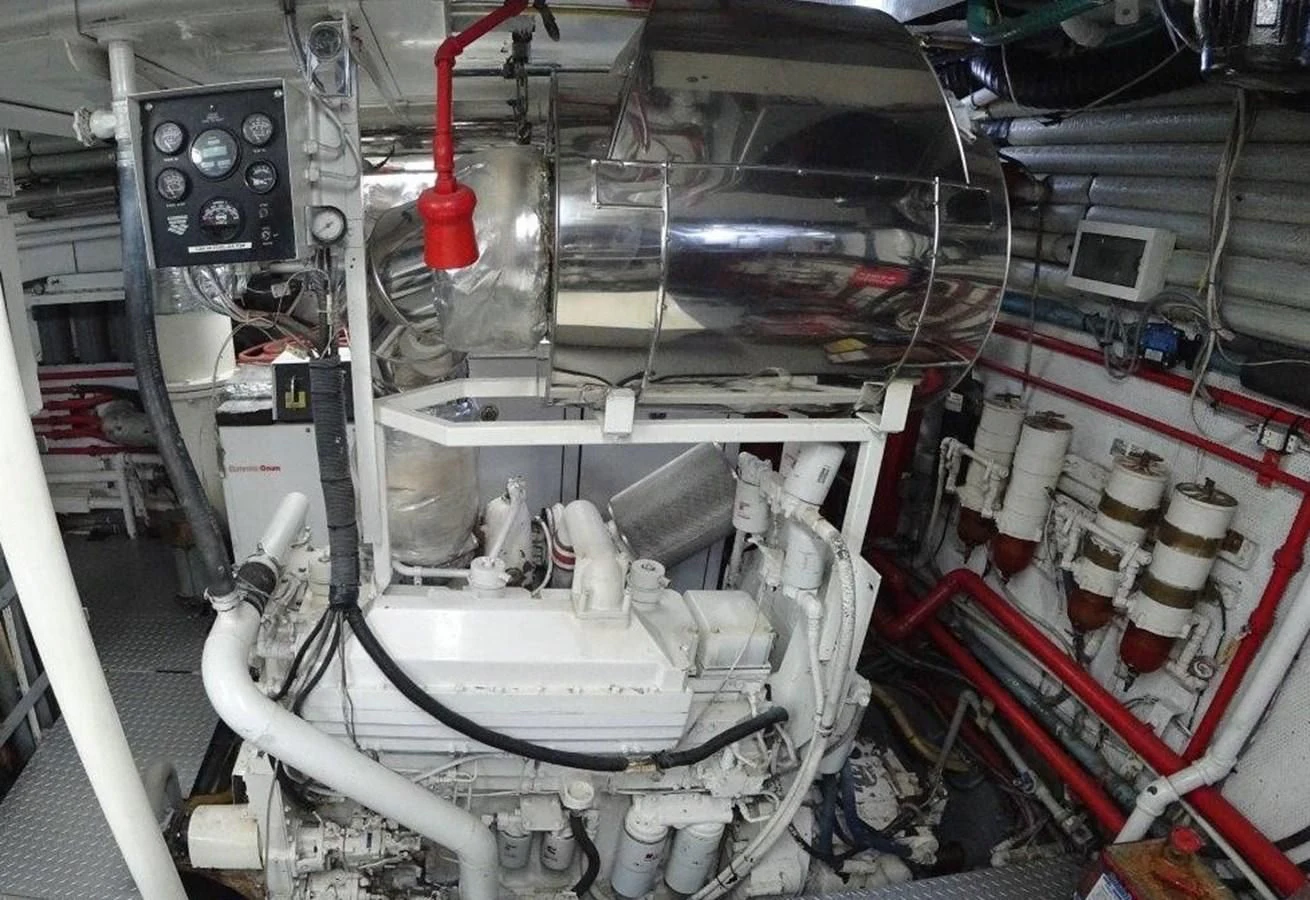 a close-up of a machine aboard AGA 6 Yacht for Sale