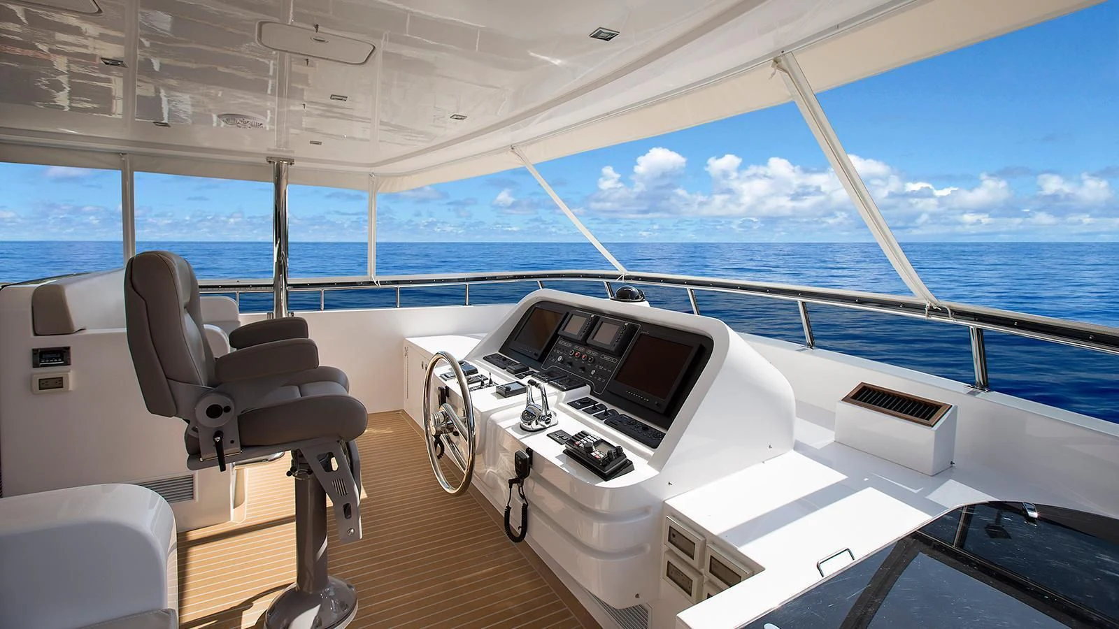 a boat with a computer on it aboard SEASEID Yacht for Sale