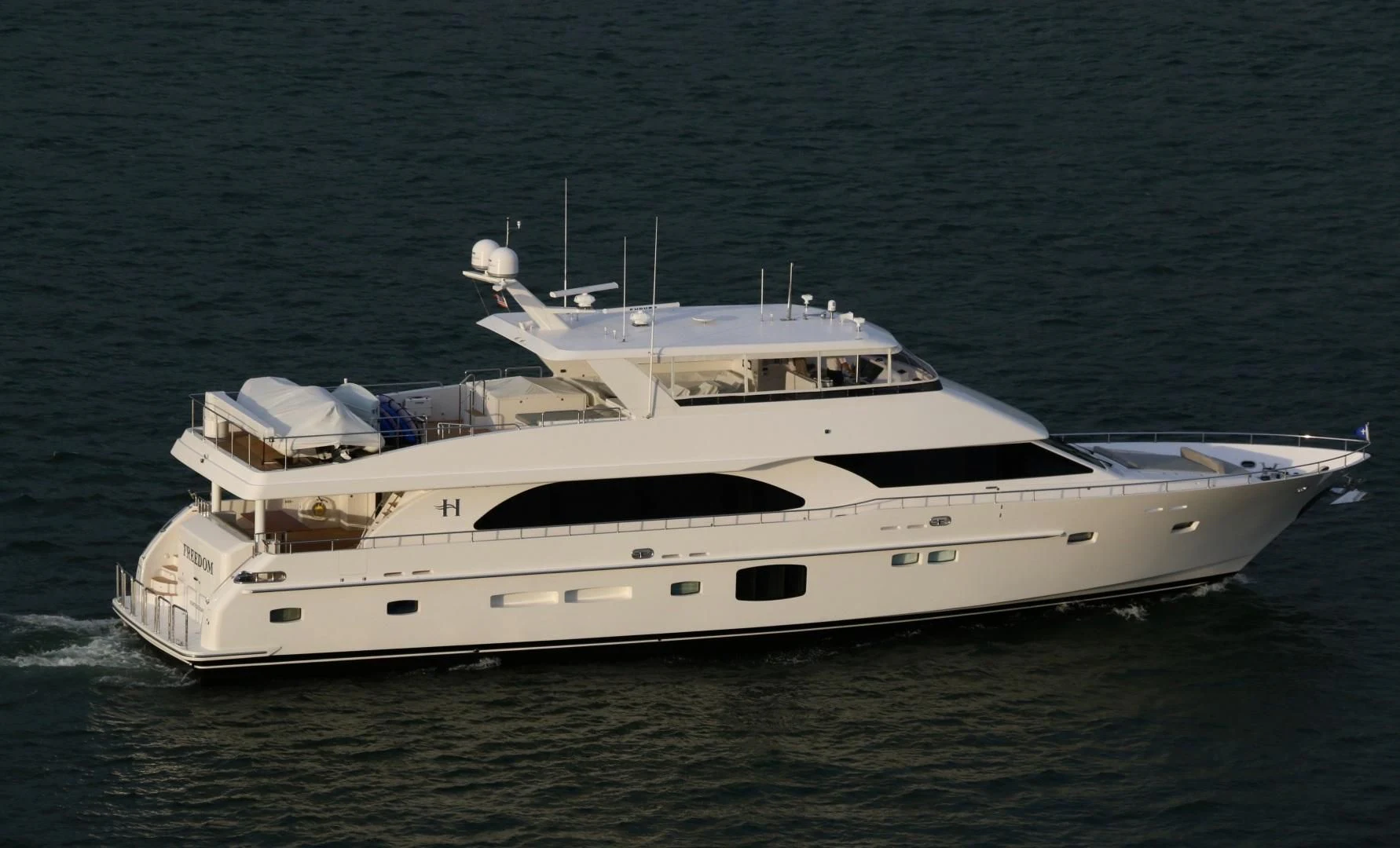 a white yacht in the water aboard SEASEID Yacht for Sale