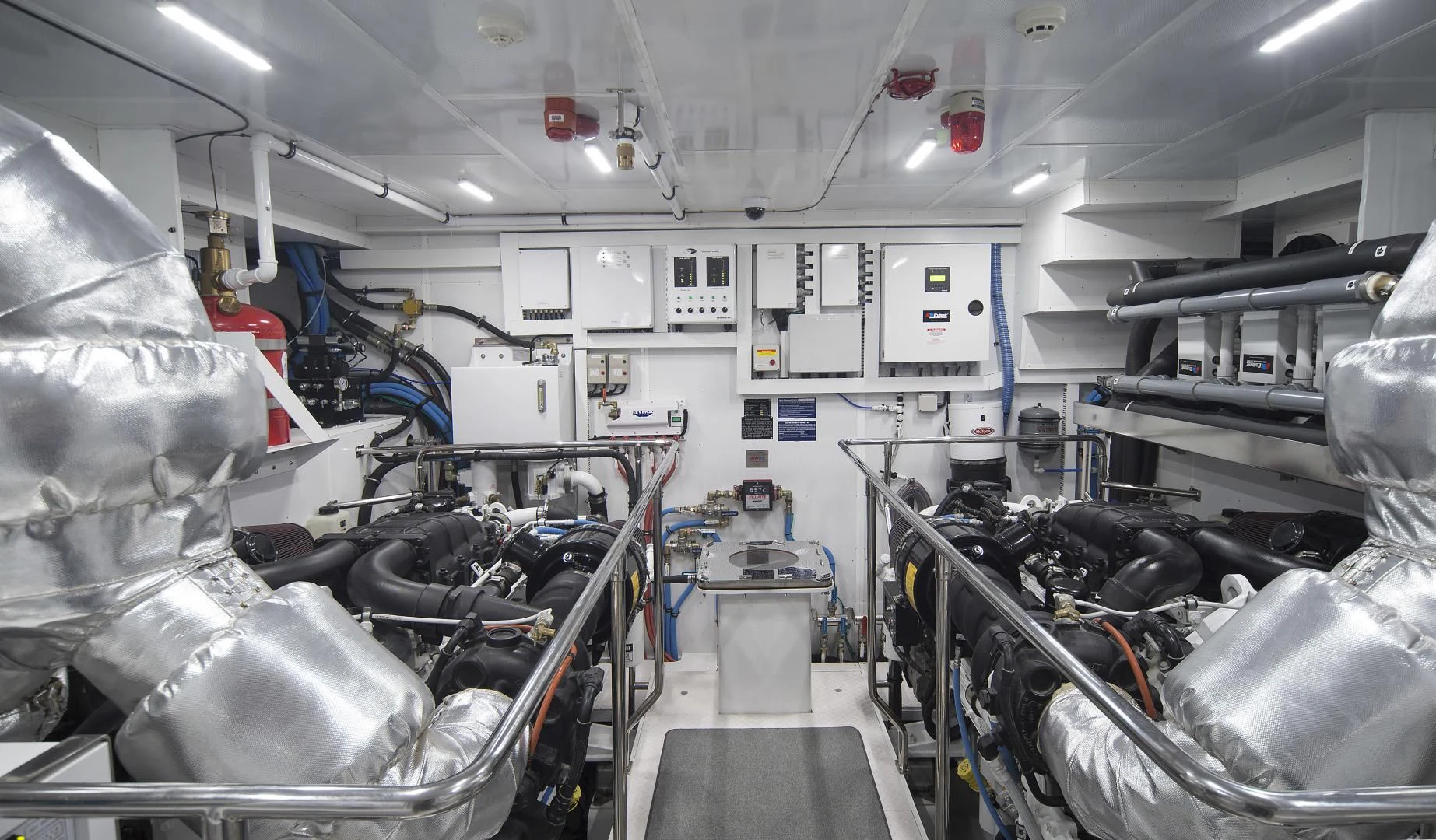 a room with machinery aboard SEASEID Yacht for Sale