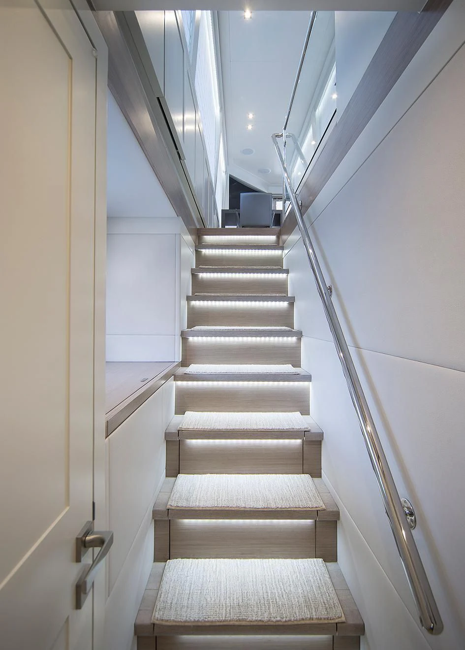 a set of stairs in a building aboard SEASEID Yacht for Sale