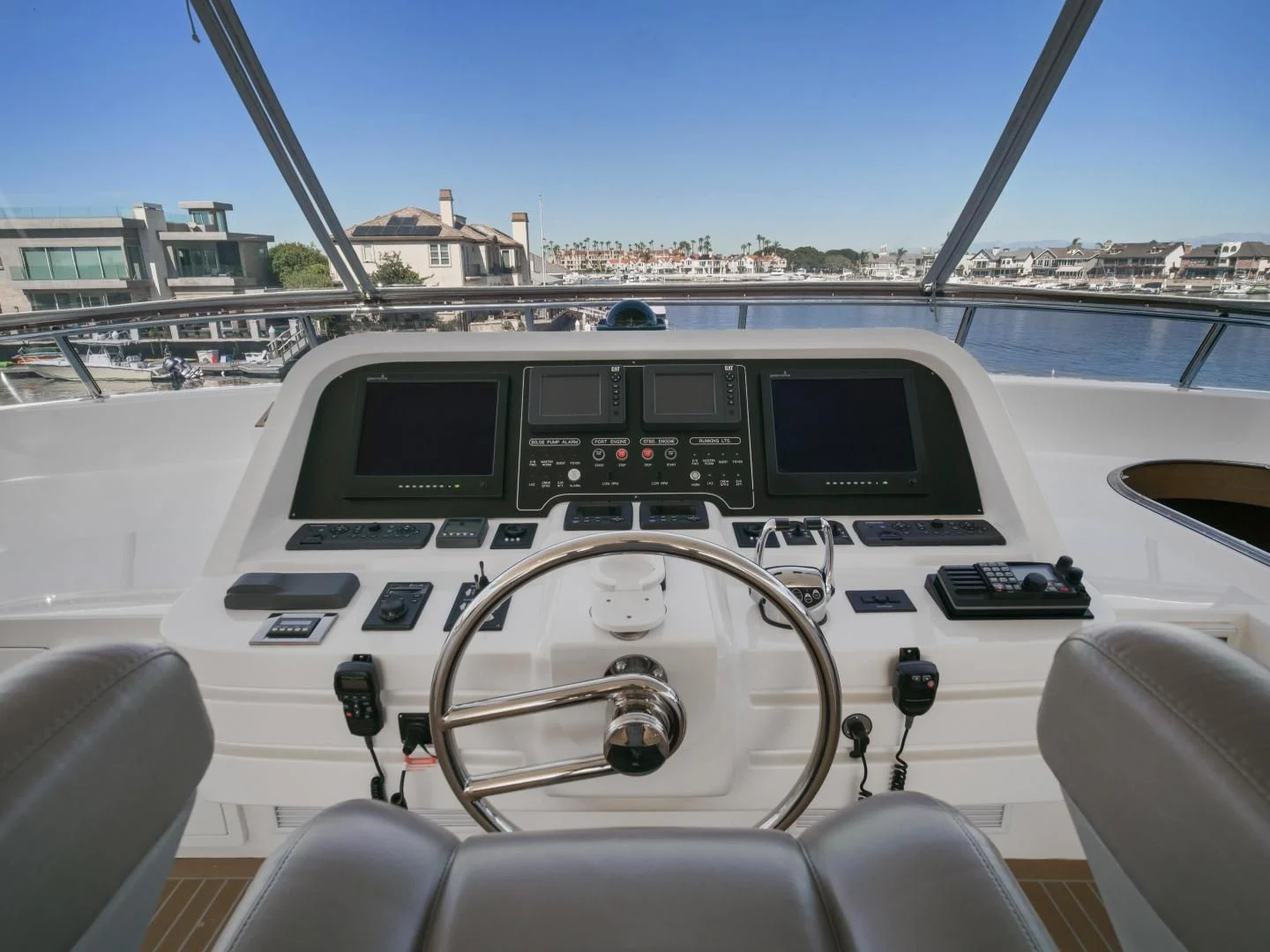 the inside of a car aboard SEASEID Yacht for Sale