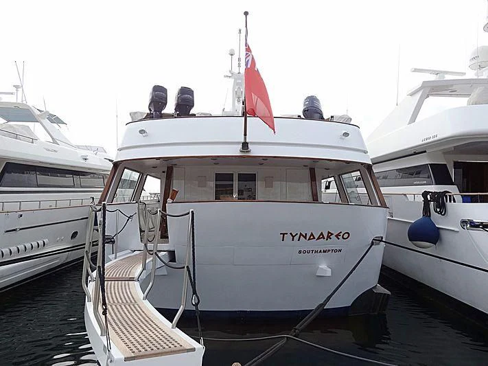 a group of boats in a harbor aboard TYNDAREO Yacht for Sale