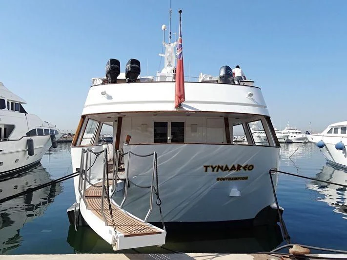 a boat in the water aboard TYNDAREO Yacht for Sale