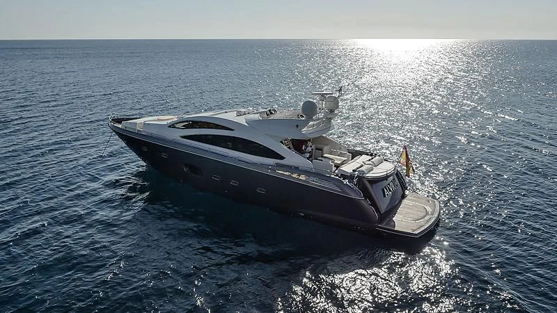 a white yacht in the water aboard NEMESIS Yacht for Sale