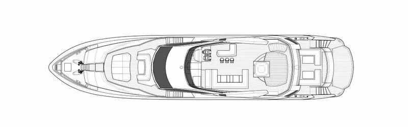 a silver car with a black logo aboard RASCAL Yacht for Sale