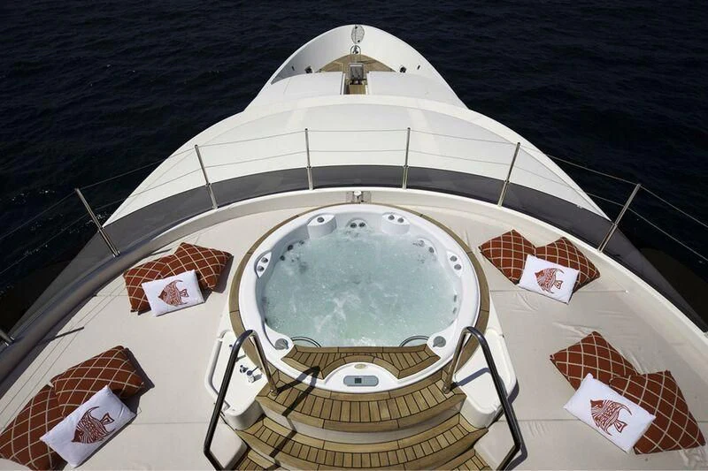 a close-up of a space ship aboard PALATIAL Yacht for Sale