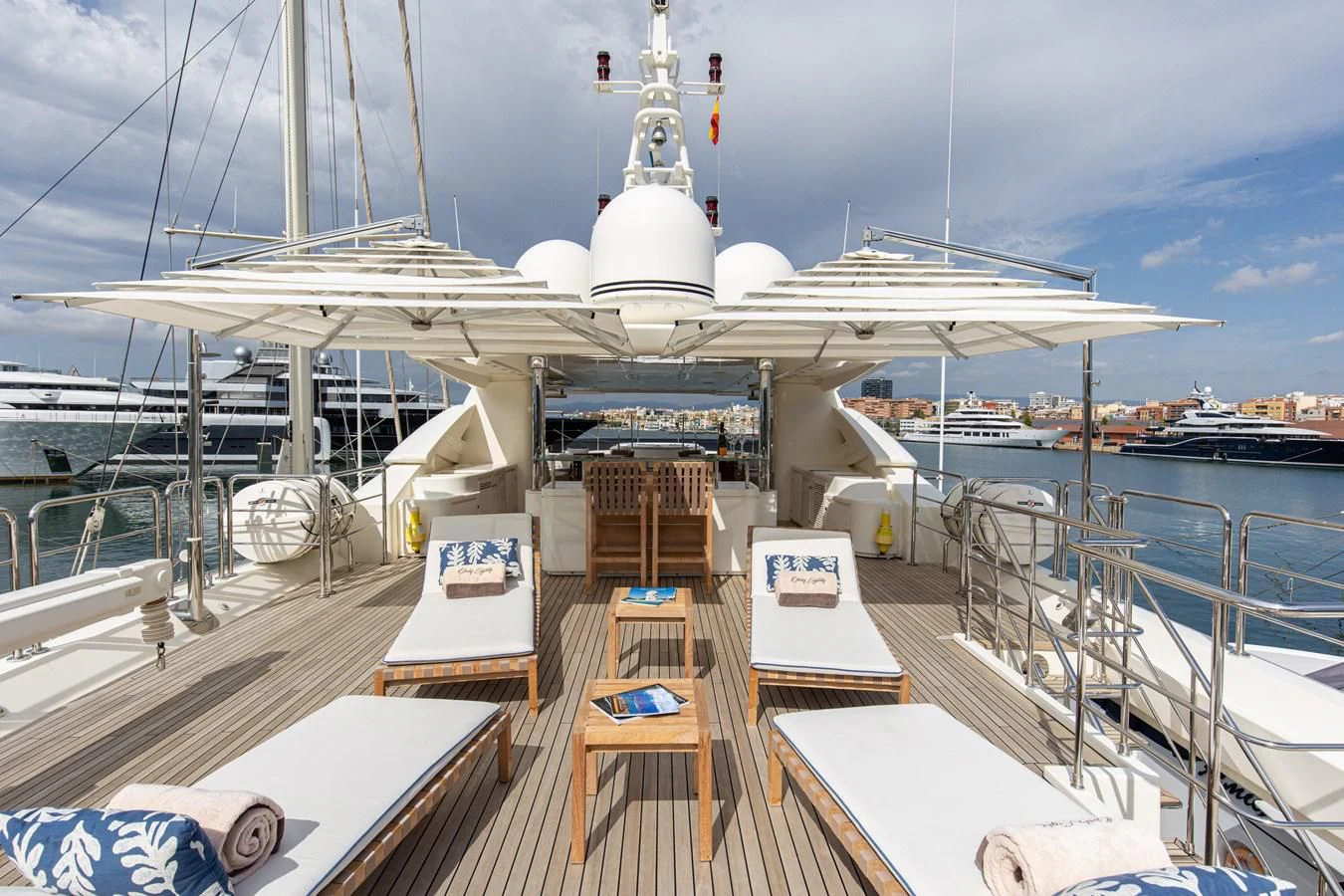 a boat on the water aboard PALATIAL Yacht for Sale