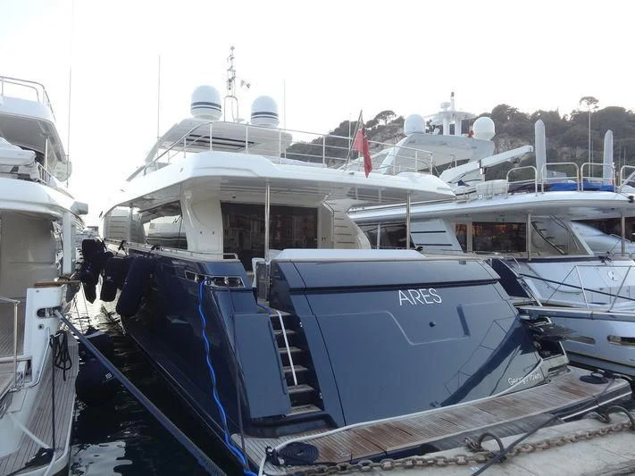 a group of boats are parked aboard SHELLS X Yacht for Sale