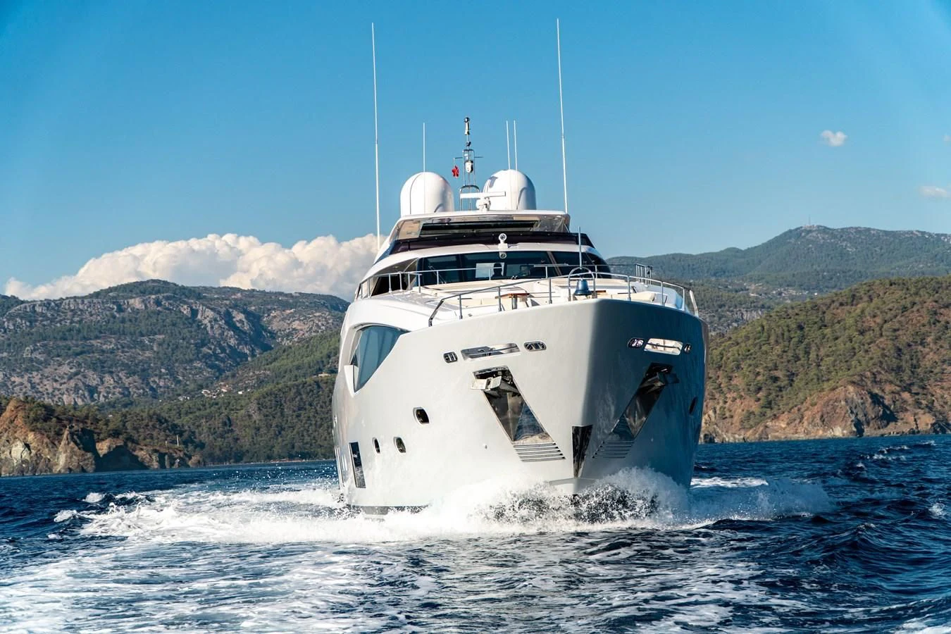a boat on the water aboard SHELLS X Yacht for Sale