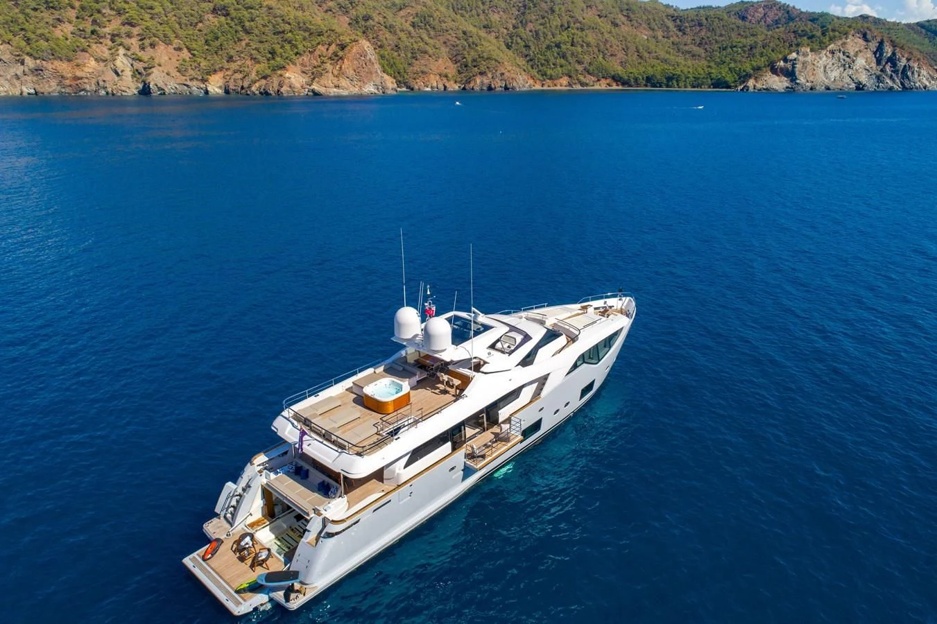 a boat on the water aboard SHELLS X Yacht for Sale