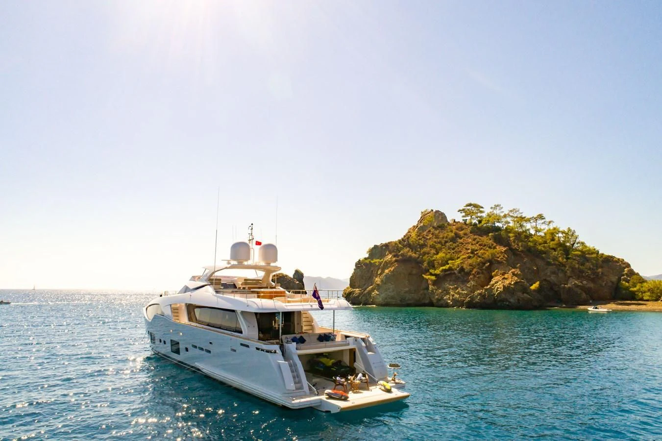 a boat on the water aboard SHELLS X Yacht for Sale
