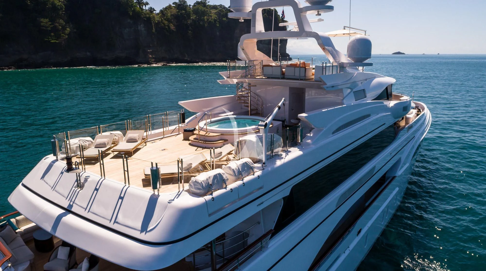 a boat on the water aboard FORMOSA Yacht for Sale