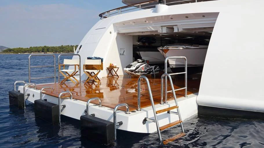 a boat on the water aboard FORMOSA Yacht for Sale