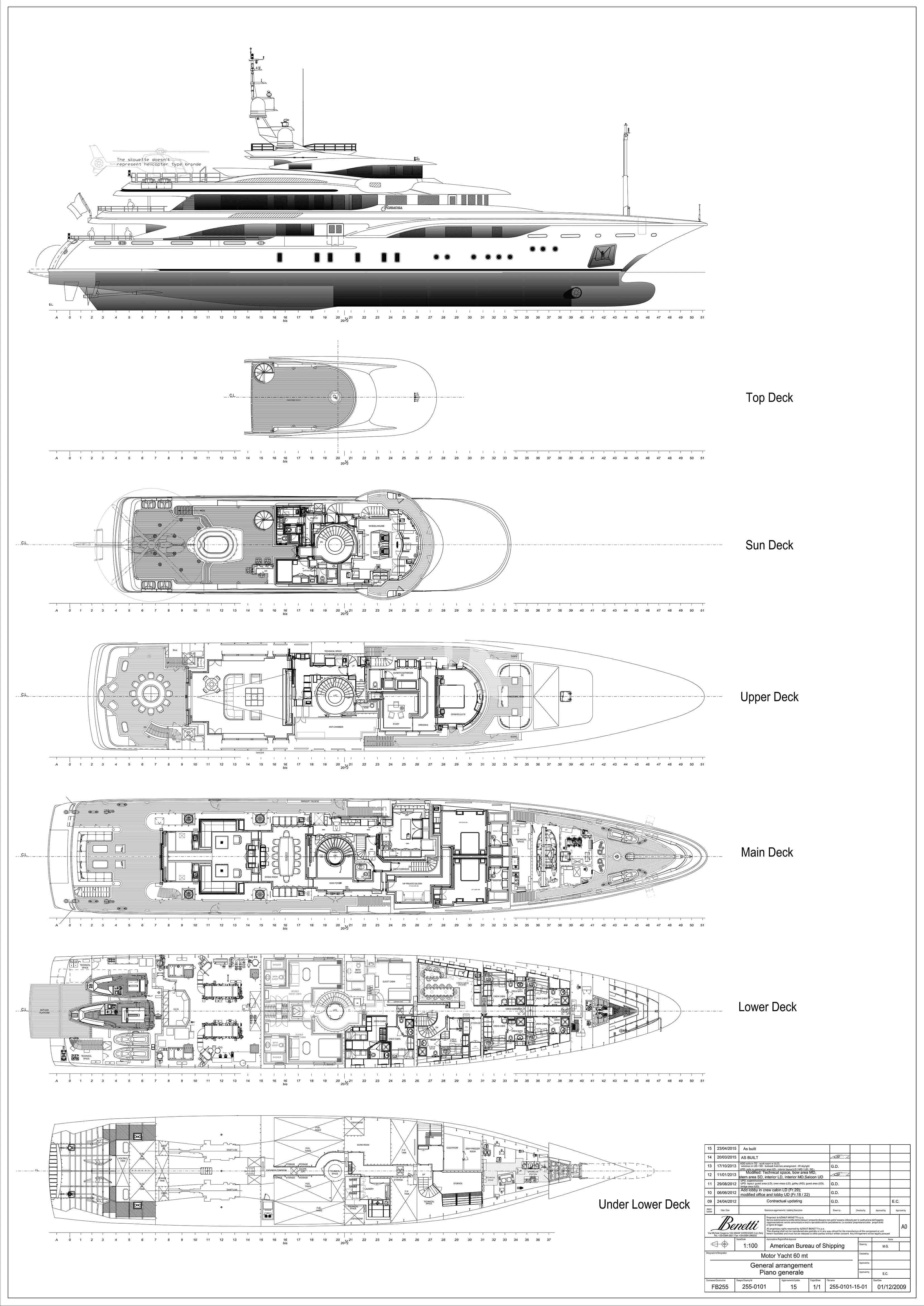 diagram, engineering drawing aboard FORMOSA Yacht for Sale