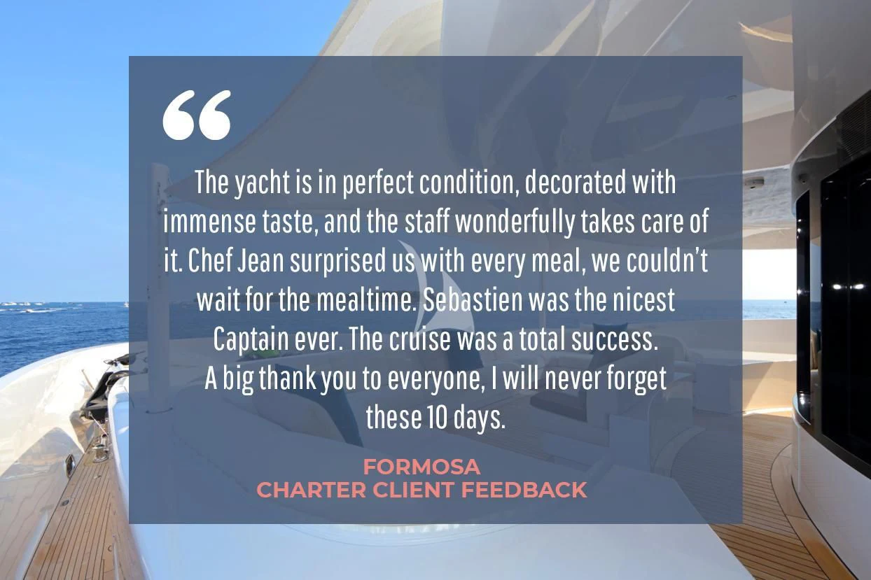 graphical user interface, text aboard FORMOSA Yacht for Sale
