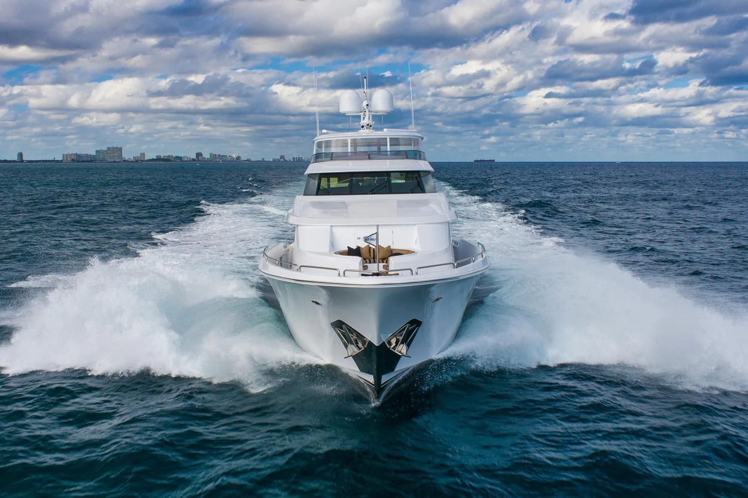 a seagull on a boat aboard ESENSE Yacht for Sale