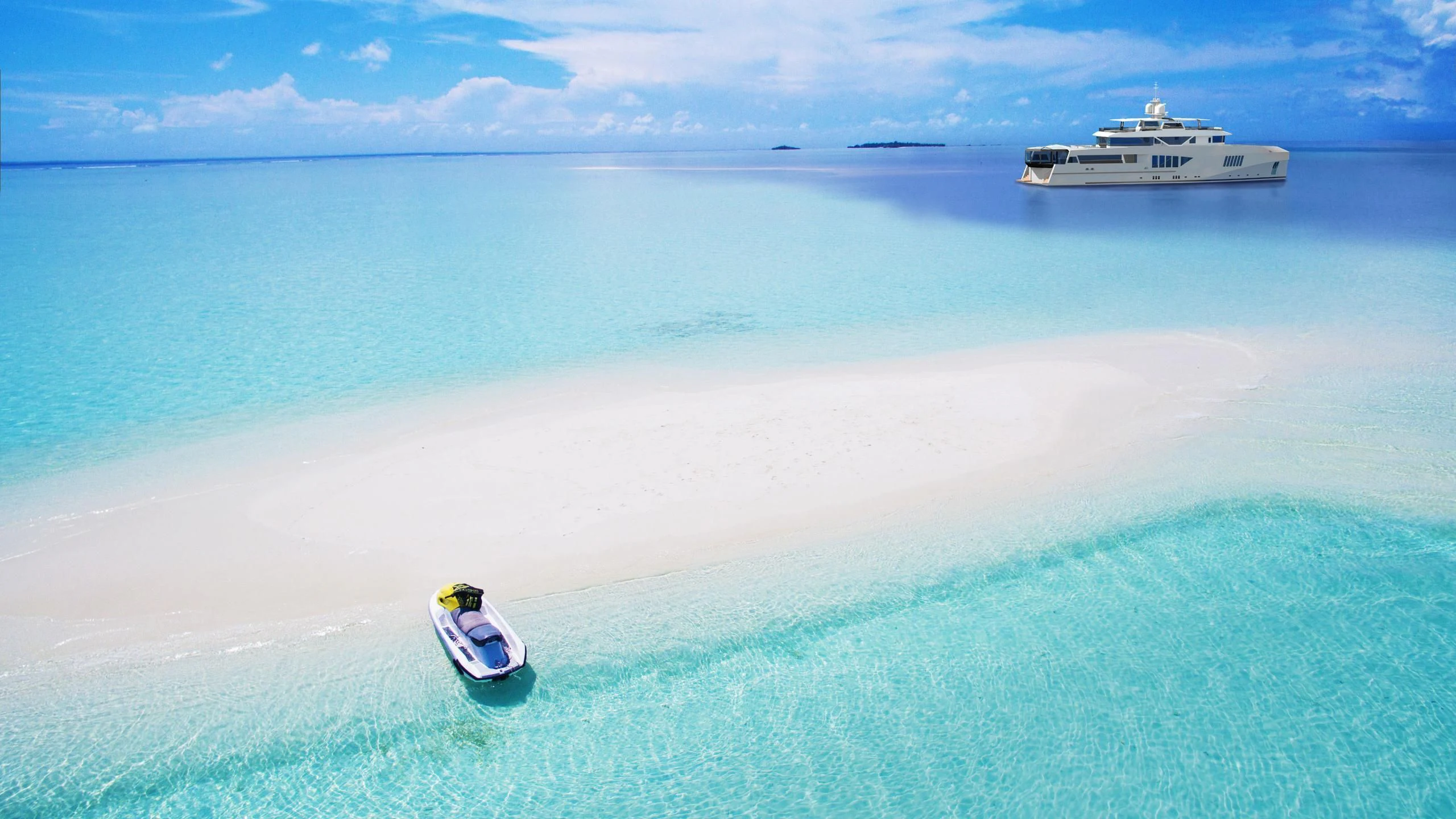 a boat in the water aboard CAPE HAWK 690 Yacht for Sale