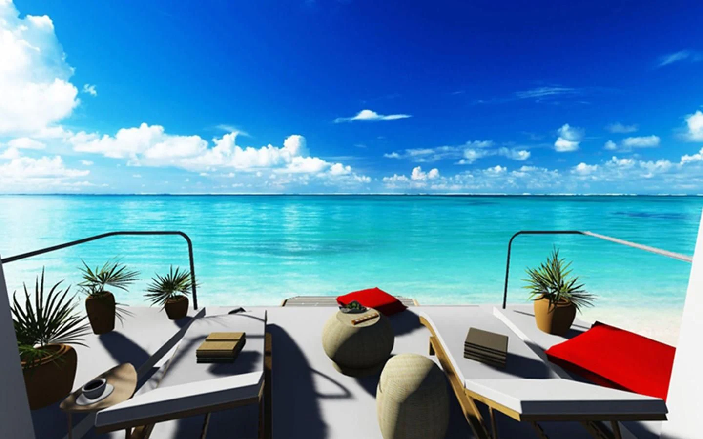 a boat on the water aboard CAPE HAWK 690 Yacht for Sale