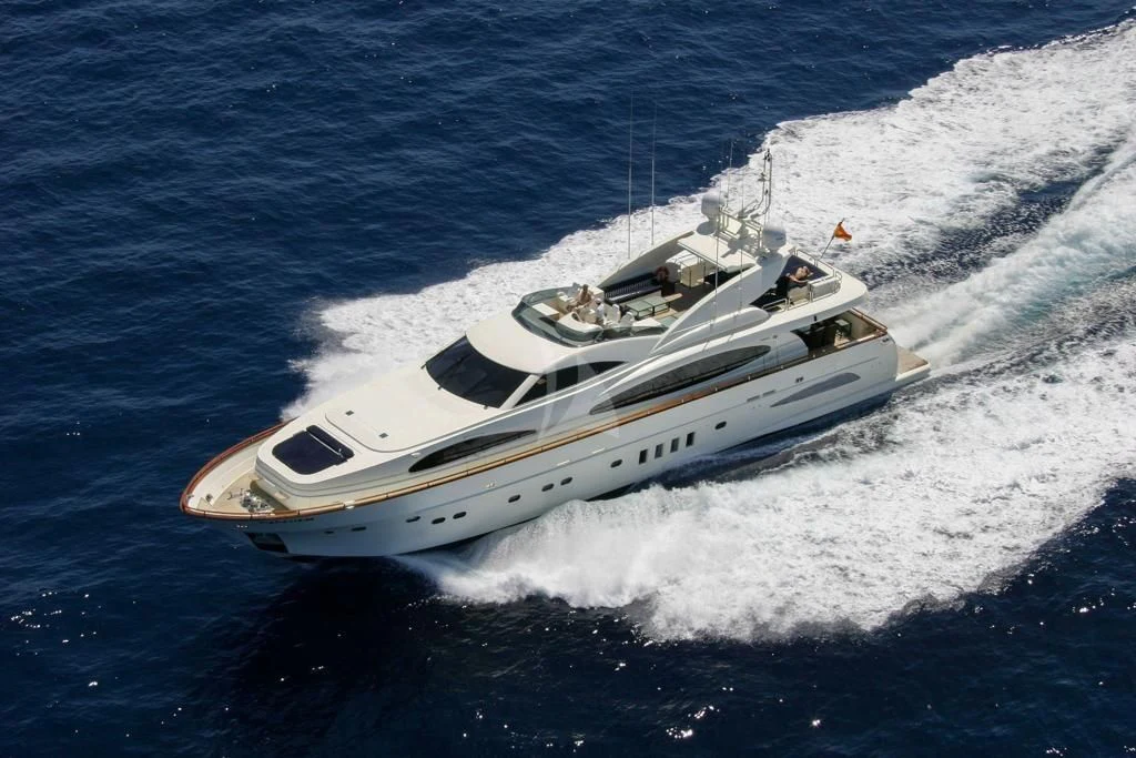 a boat on the water aboard B4 Yacht for Charter