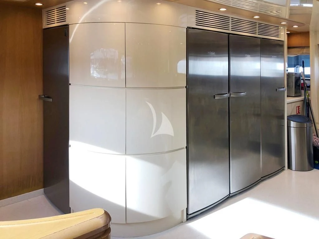 a large glass door aboard B4 Yacht for Charter