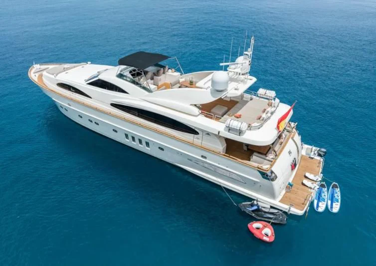 a boat on the water aboard B4 Yacht for Charter