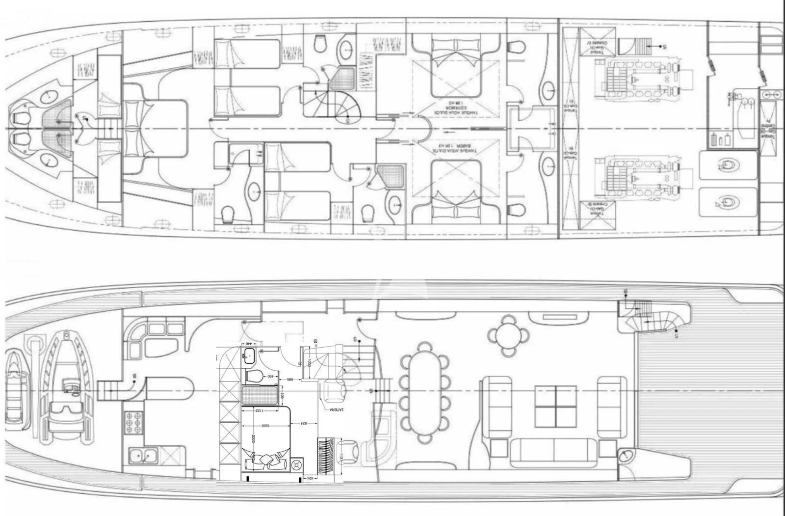 diagram aboard B4 Yacht for Charter