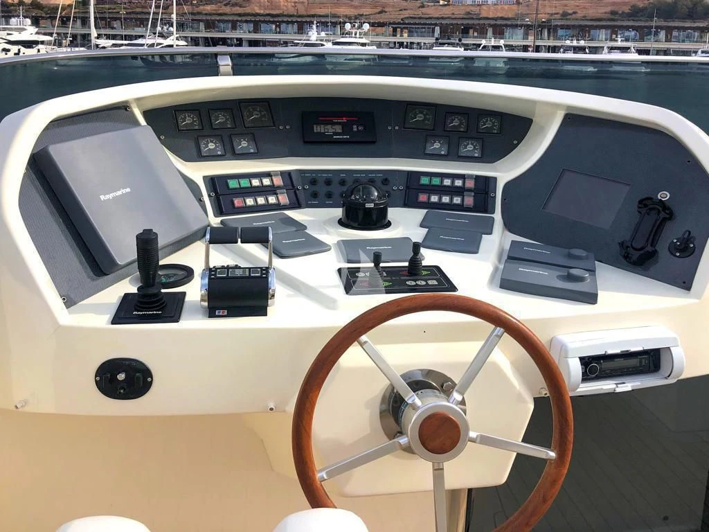 the inside of a plane aboard B4 Yacht for Charter