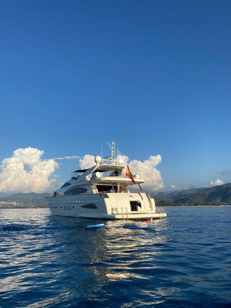 a boat on the water aboard B4 Yacht for Charter