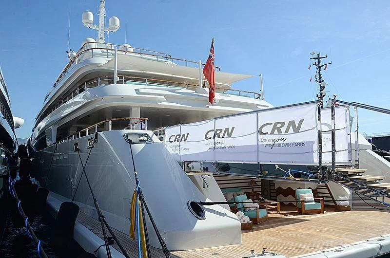 a large white ship aboard MIMTEE Yacht for Sale