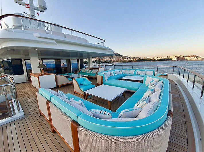 a pool on a deck aboard MIMTEE Yacht for Sale