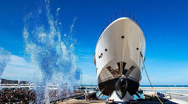 a space shuttle taking off with Mazar-e-Quaid in the background aboard MIMTEE Yacht for Sale
