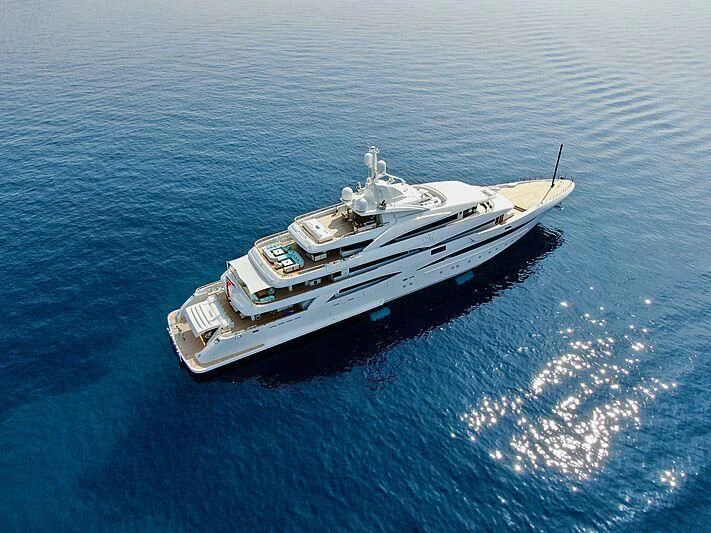 a ship in the water aboard MIMTEE Yacht for Sale