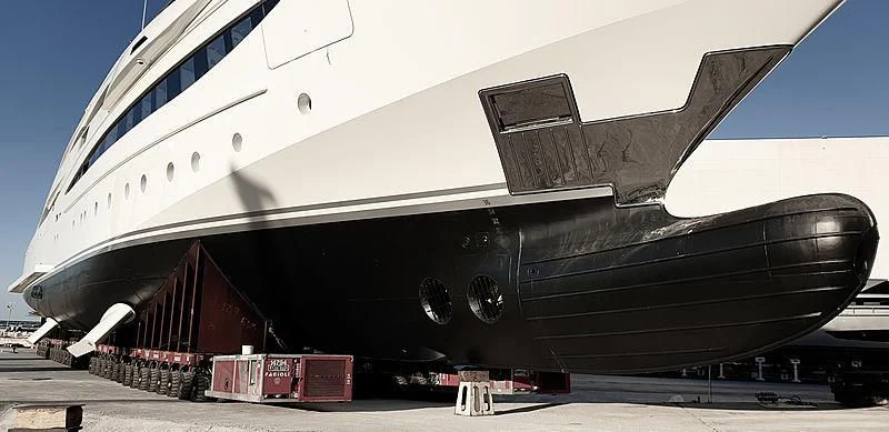 a large military ship aboard MIMTEE Yacht for Sale