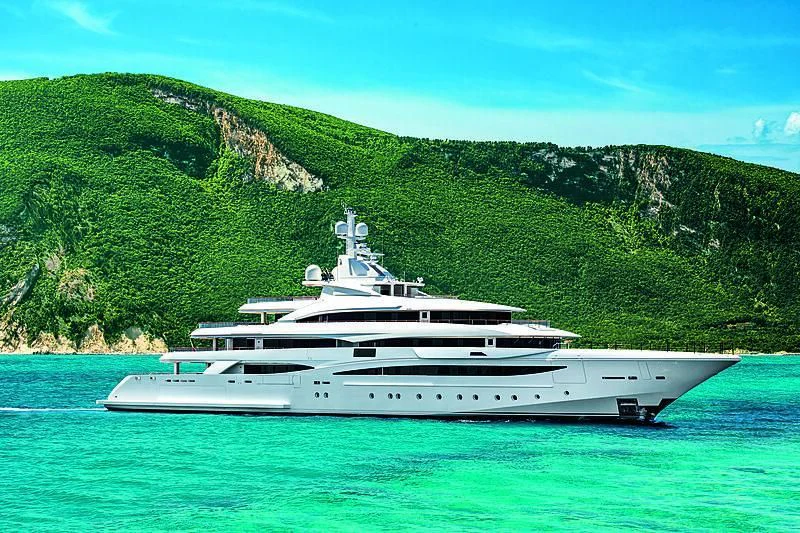 a white yacht in the water aboard MIMTEE Yacht for Sale