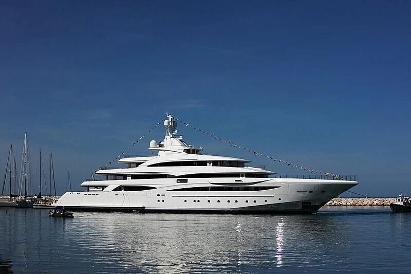 a large white yacht aboard MIMTEE Yacht for Sale