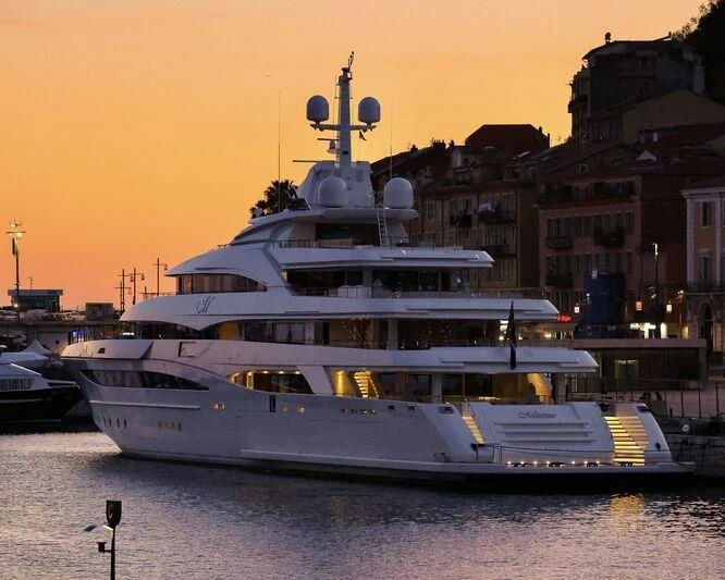 a large white boat aboard MIMTEE Yacht for Sale