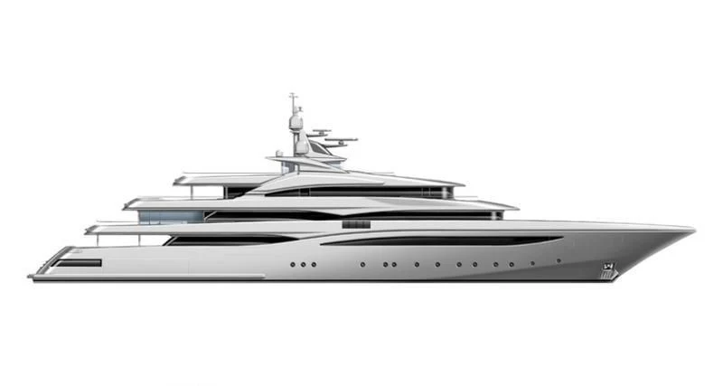 a black and white image of a ship aboard MIMTEE Yacht for Sale