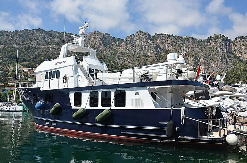a boat in the water aboard SPELLBOUND Yacht for Sale