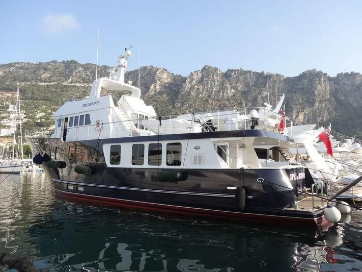 a boat on the water aboard SPELLBOUND Yacht for Sale