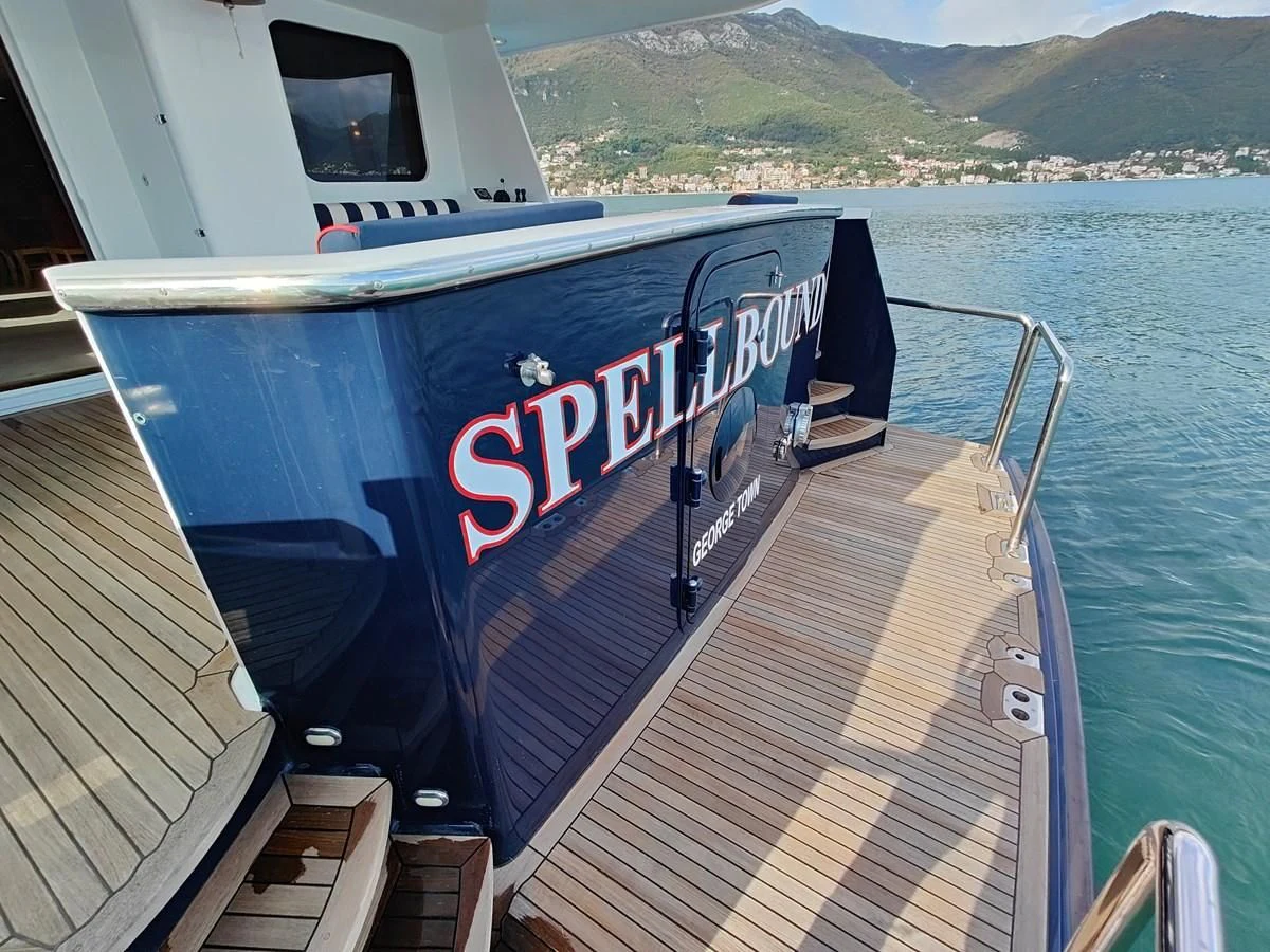 a boat on the water aboard SPELLBOUND Yacht for Sale