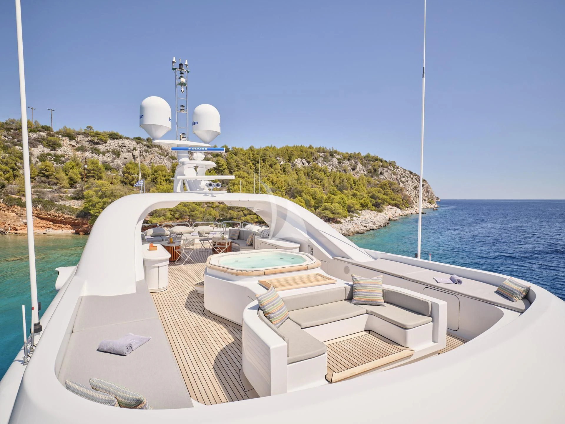 a boat on the water aboard JAZ Yacht for Charter