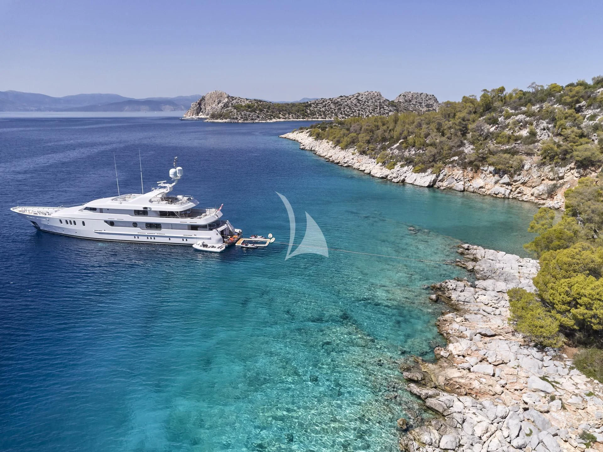 a boat on the water aboard JAZ Yacht for Charter