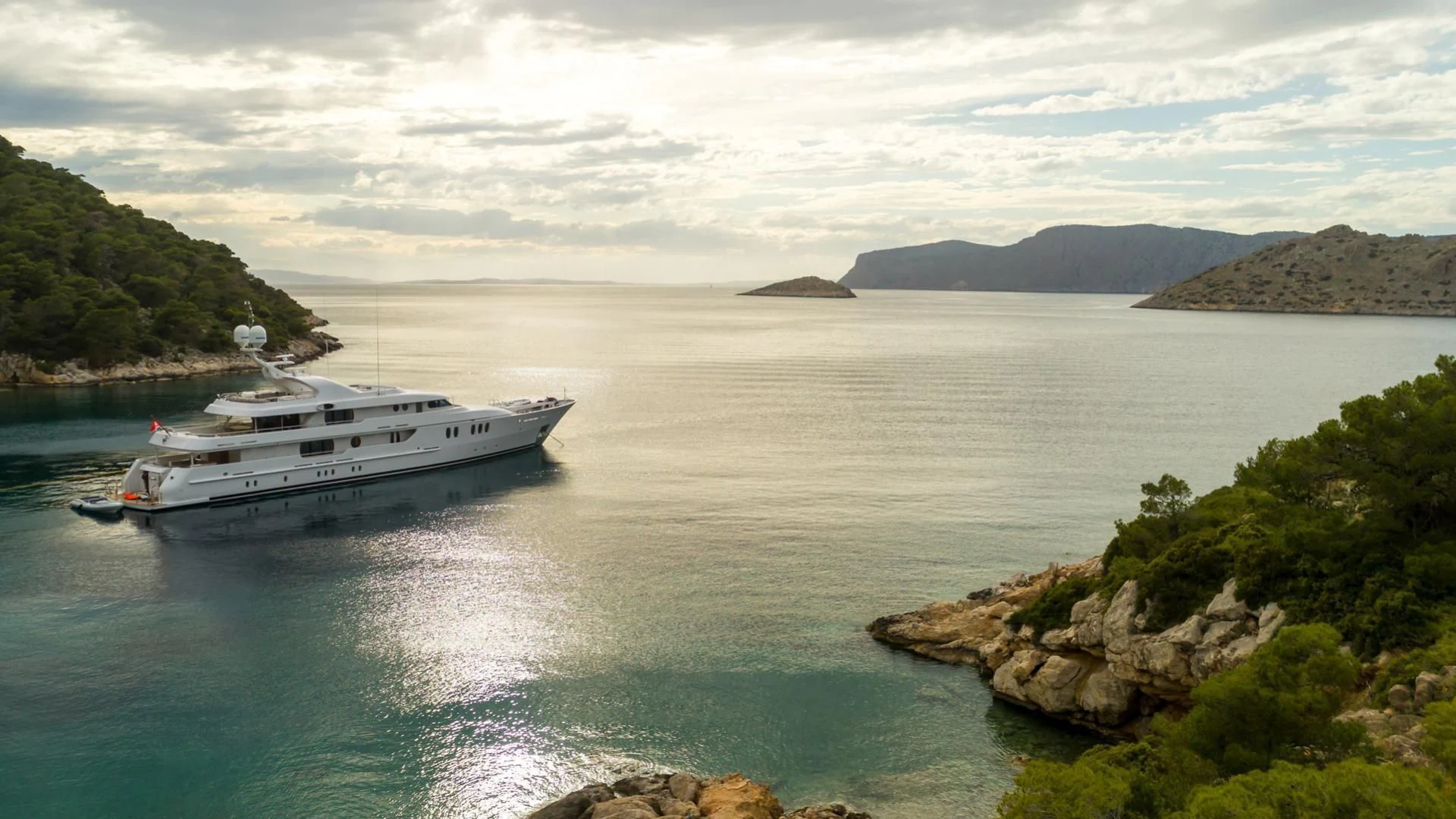 a boat on the water aboard JAZ Yacht for Charter