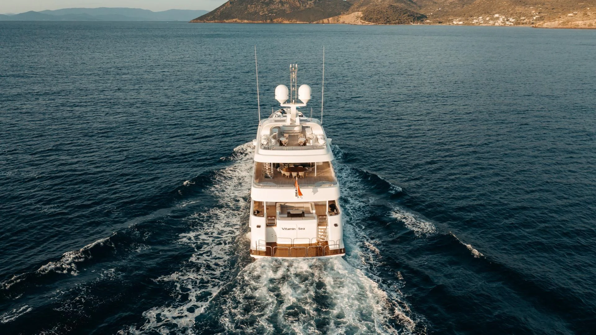 a ship in the water aboard JAZ Yacht for Charter