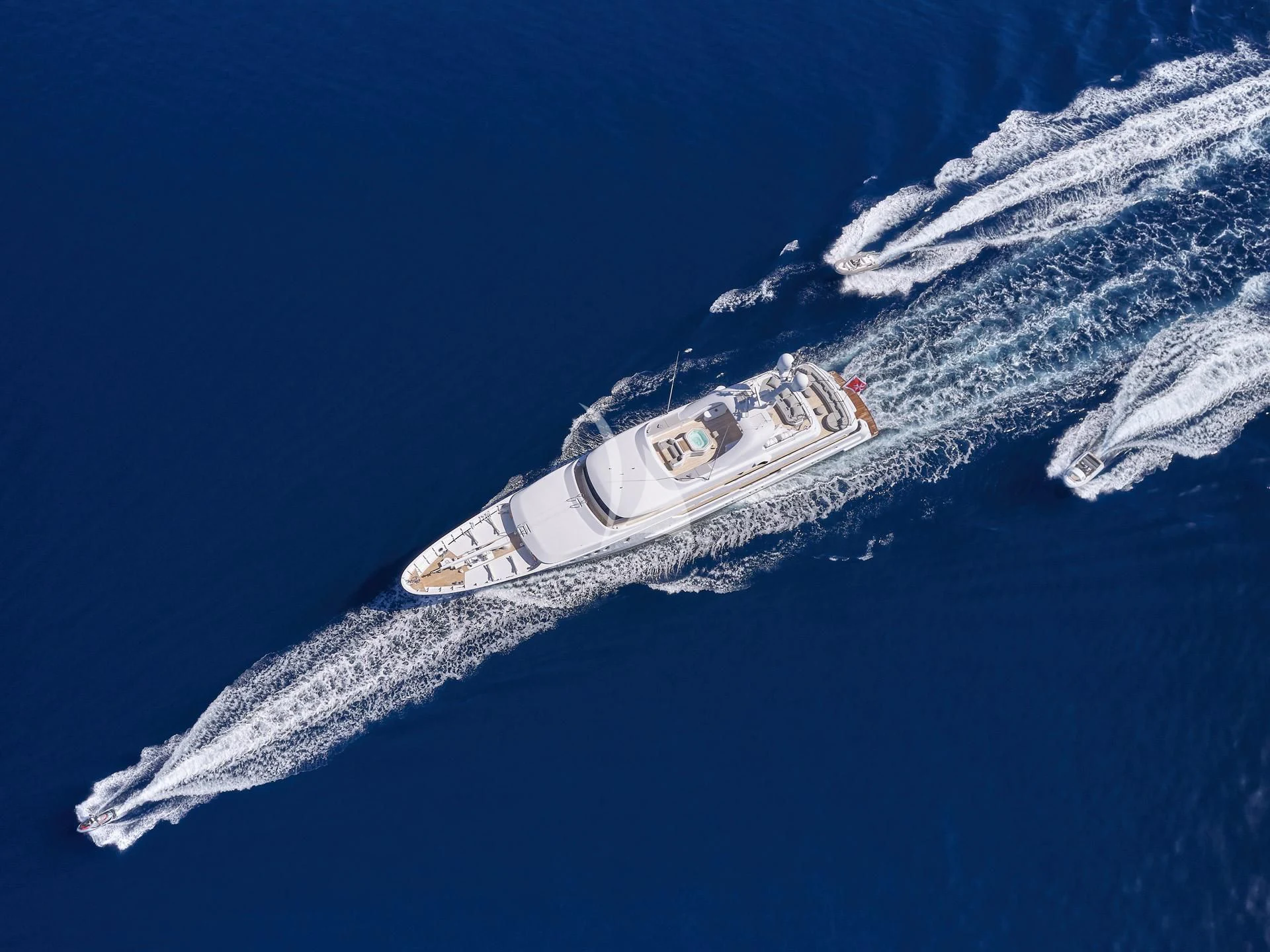 a satellite in the sky aboard JAZ Yacht for Charter